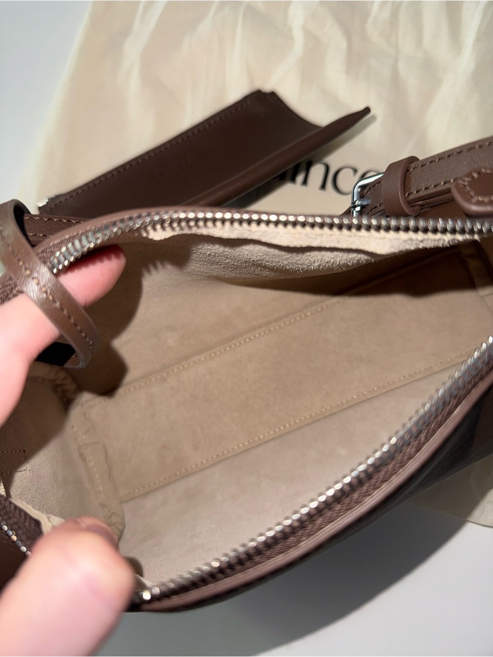 QUINCE Italian Leather Mini Barrel Shoulder Bag - Picture 4 of 9